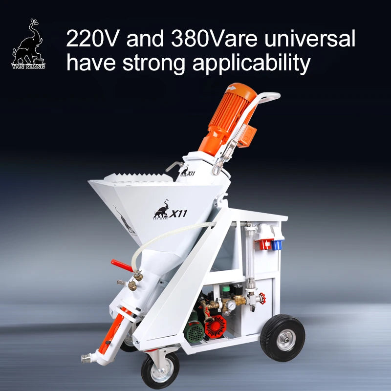 X11 Automatic Gypsum Plaster Spraying Machine 220V/380V Wall Plastering Mortar Spray Machines Pump As Core Component