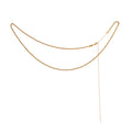 Chris April Minimalist 316L Stainless Steel PVD Gold Plated 5mm Simple Rope Twisting Long Belt Chain