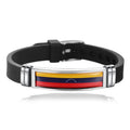 Wholesale Custom Country Flag Food Grade Silicone Unisex Bangle Bracelet Custom Logo Options for Promotion Gifts Classic Style