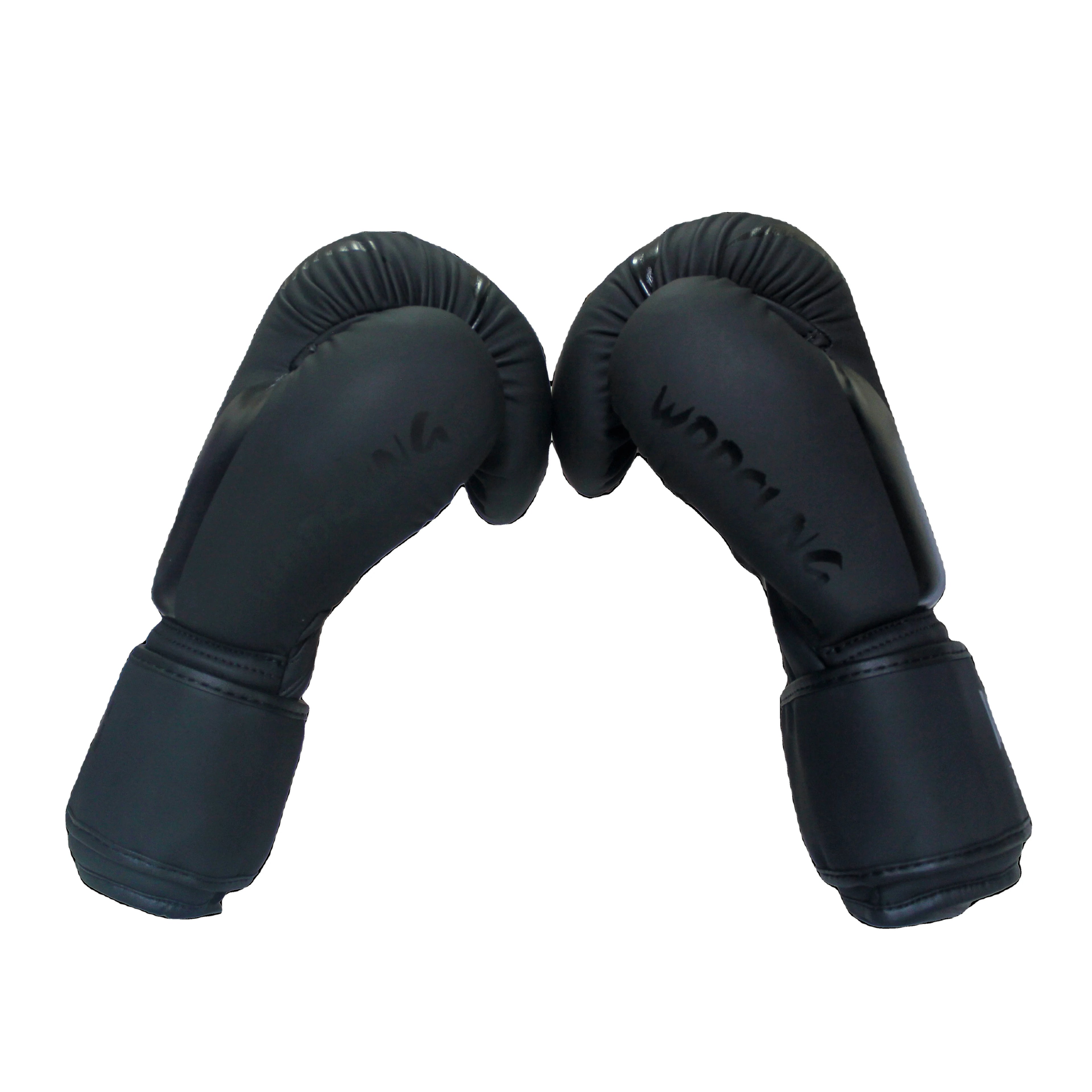 Fashion PU Leather Boxing Gloves for Training Martial Arts New Black Red OEM Logo Thai Color  Boxing  Gloves