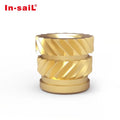M2-M8 Factory Direct Ultrasonic Insert Heat Staking Zinc Plated Brass C3604 Thread Insert Class 4.8/6.8 for Automotive Industry