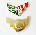 Best Seller United Arab Emirates 54th Flag Day National Day UAE Flag Colored UAE Map Metal Magnetic Chest Pocket Badge Pin Pins