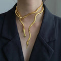 Trendy Jewelry Snake Necklace Hot Selling Personality Design Soft Metal Necklace for Women Gift