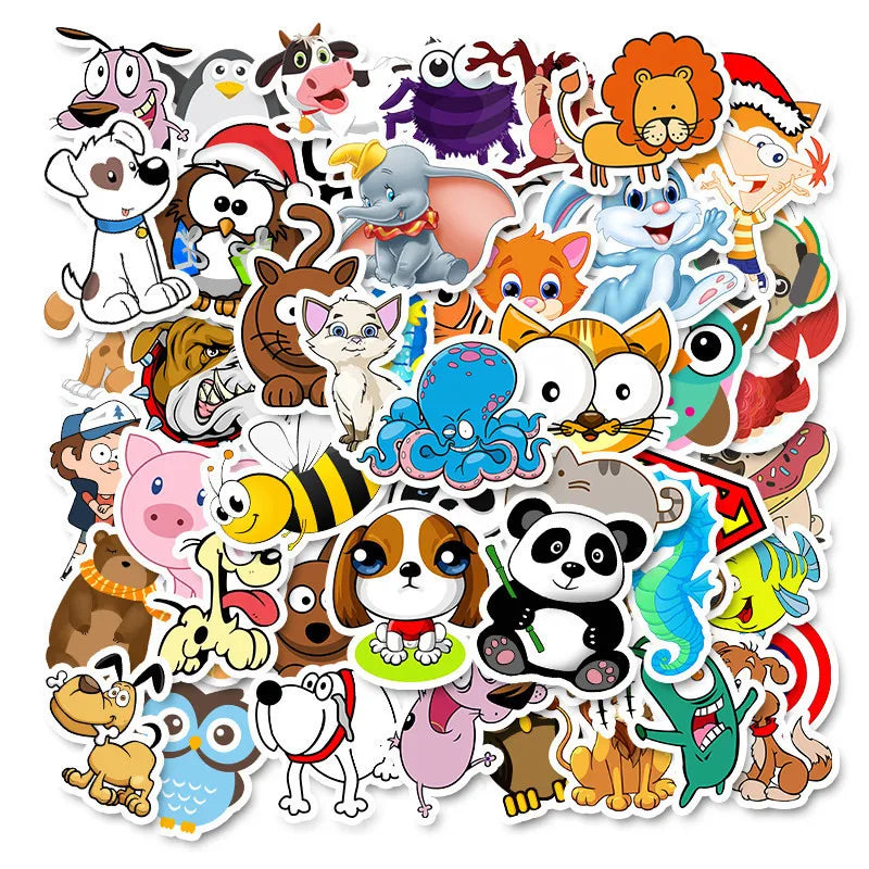 50PCS Cute Cartoon Aesthetic Stickers Multifarious Minimalist Art Decor for Water BottleLaptopPhoneSkateboard Stickers