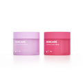 OEM Custom pink Frosted Cosmetic Container 1oz Empty Thick Glass Bottom 30g 50g 80g Matte Skincare Face Cream Jar