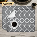Microfiber Drying Pad for Dishes Ultra-Absorbent Custom Size Kitchen Table Waterproof Thermal Insulation Dish Drying Mat