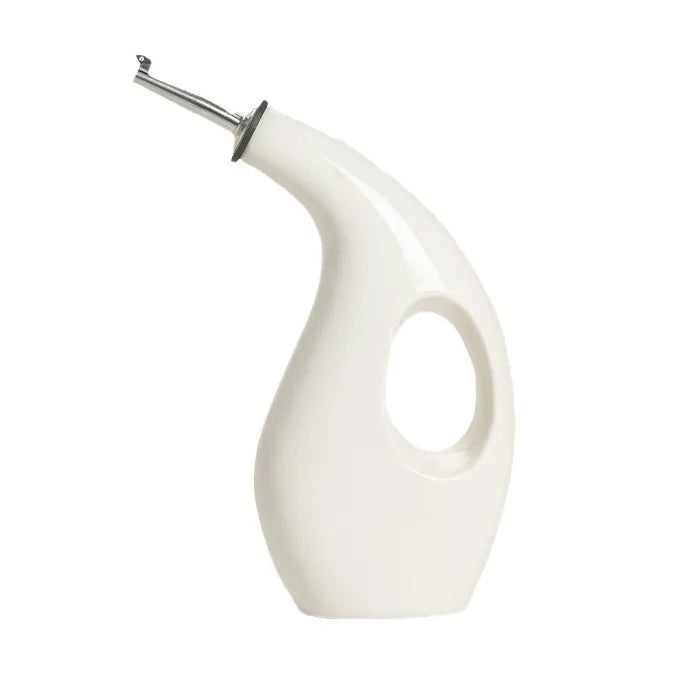 Custom Ceramic Modern Heatable Olive Oil Vinegar Dispenser Set Food Contact Safe Multifunction Stoneware Bottle for Kitchen