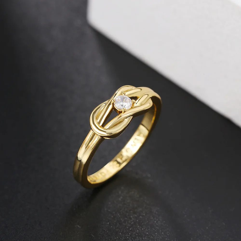 New Fashion Simple Style Diamond Ring Xinyue JZ-51 Third Party Certified Real Gold Plating Wholesale Jewelry Spot for Women