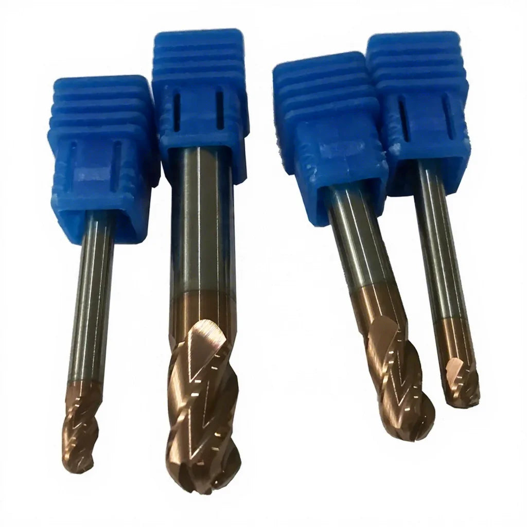 DINGLI Four Flutes Tungsten Carbide End Mill Tools CNC Router Bits Ball Milling Cutter ODM OEM Precision 0.005-0.01mm