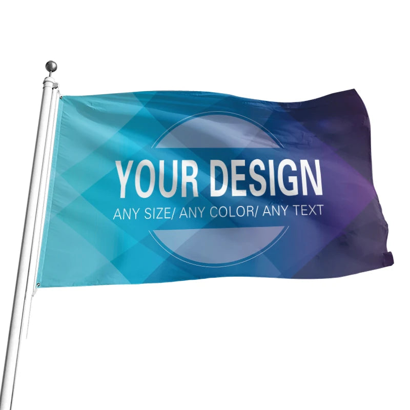 2024 Promotional Sublimation Fabric Polyester Advertisement Flag 3x5 Display Campaign Custom Flag With Logo Custom Print