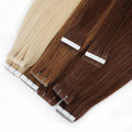 European Hair Extensions Invisible Tape Ins Cuticle Aligned White Color Glue Seamless Tape in Human Hair