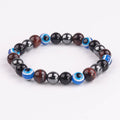 Hot Selling 8/10MM Blue Tiger Eye Beads Bracelet Resin Eye Evil Bead Bracelets for Men Women