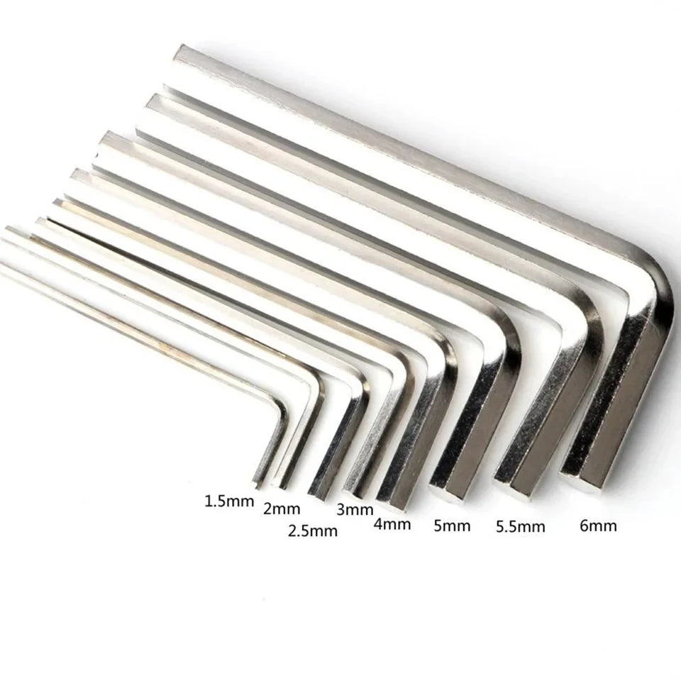 11Pcs Metric Allen Wrench Inch Wrench Set L Wrench Size Allen Key Short Arm Tool Set Easy to Carry in the Pocket Hand Tools