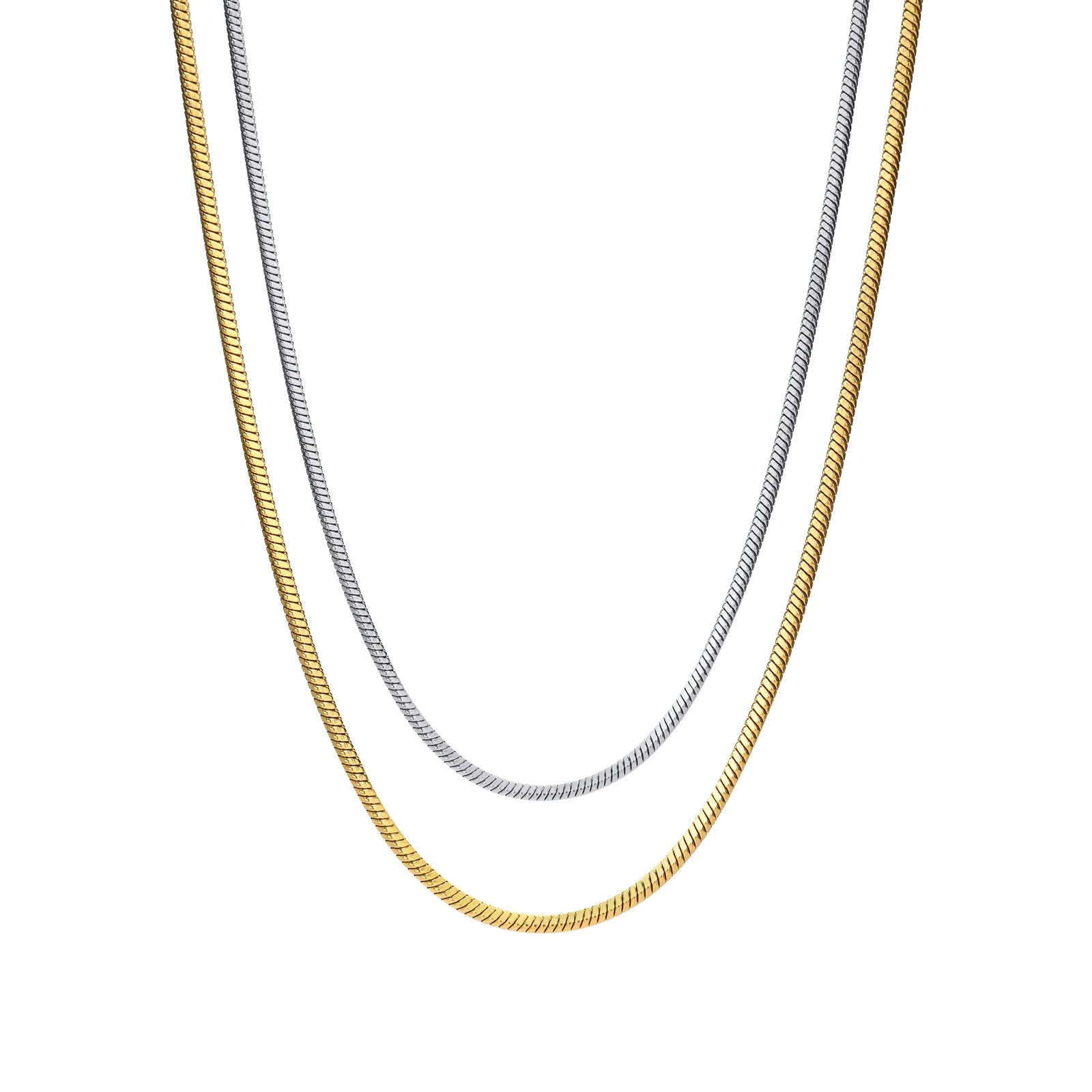 Fashion Jewelry Wholesale Women Men Long 18k Gold Snake Chain Necklace Stainless Steel for Jewelry Making
