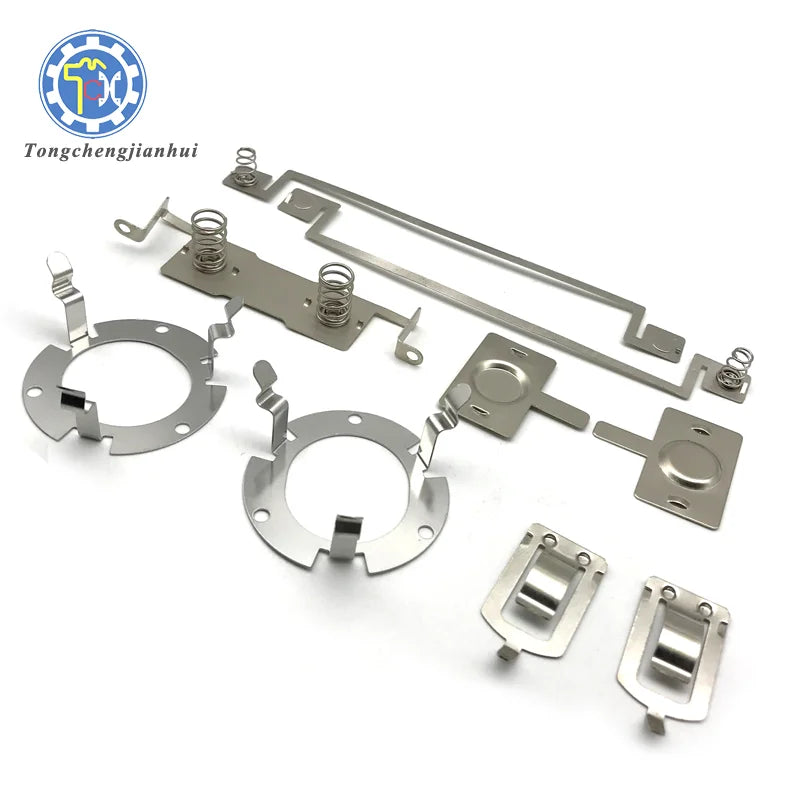 Custom Made Precision Flat Nickel Plated Steel Sheet Metal Stamping AA Battery Spring Contact Clip in Brass or Copper