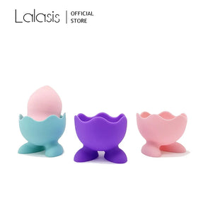 Lalasis Custom Color Washable Travel Cosmetics Sponge Storage Box Drying Rack Silicone Makeup Sponge Holder Beauty Make up case