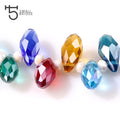 Austrian Clear Teardrop Crystal Beads for Jewelry Making Earrings Women Diy Perles Briolette Faceted Glass Beads Wholesale