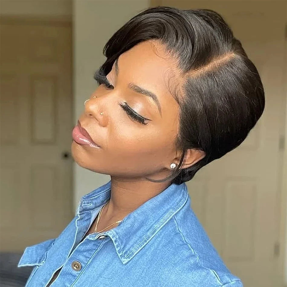 Perruques Naturel Wholesale Pixie Cut 13x4 13x6 360 Full Lace Wig Perruques-Naturel Cheveux Humain for Black Women