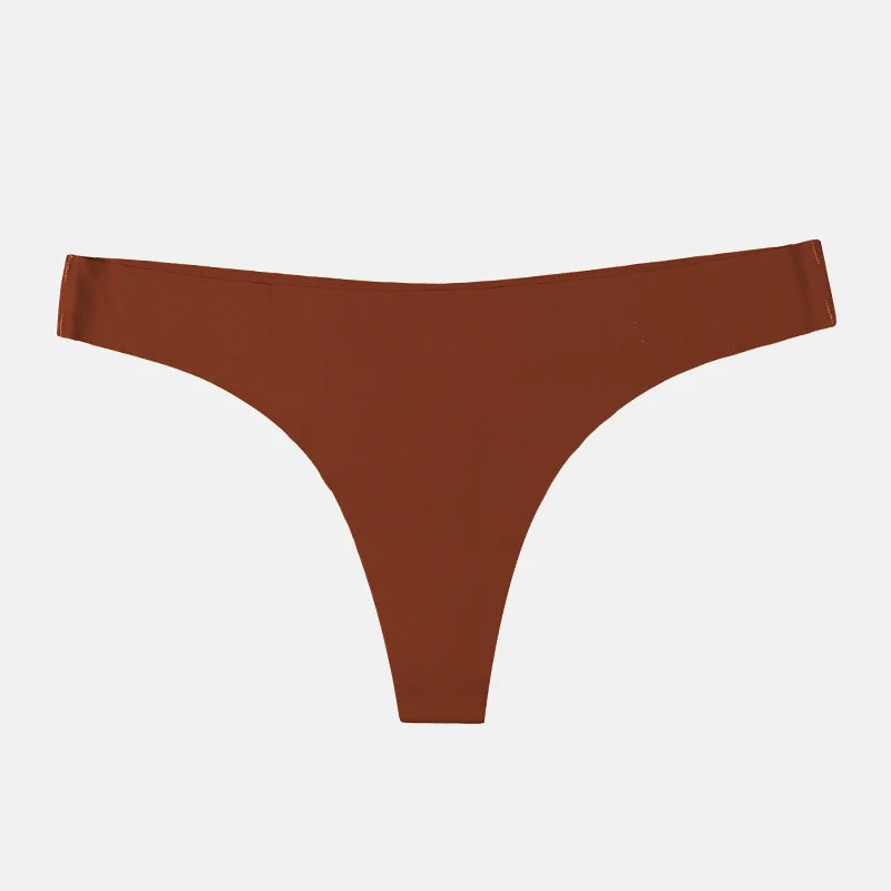 JOGOGO ODM Supply Type Ladies Seamless Breathable XL Size  Nylon Sexy Hipster Panties Low Rise Female G-String Women Thong