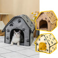 Small Kennel Warm Cat Litter Washed Disassembled Folded Cat House