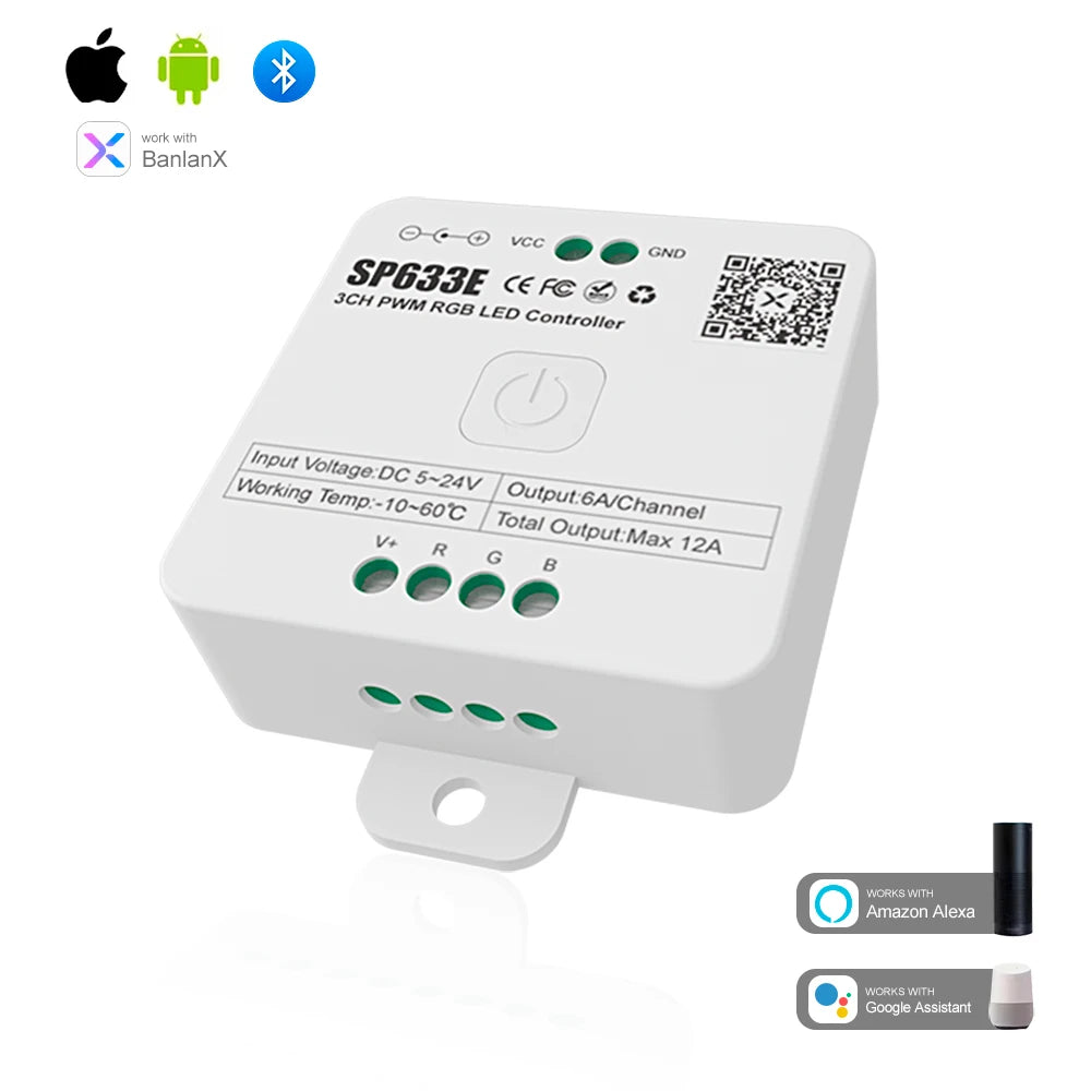 New Product BLE PWM RGB Led Remote Led Controller for Light Strips with 3 Years Warranty