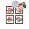 2025 New Product Custom Handmade Pearl Bead Flower Embroidery Kit Cotton DIY Technique for Beginners