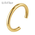 Fashion High Quality Polished 18k Gold Plated Stainless Steel Jewelry Chunky Hollow Tube Open Bangle Punk Cuff Bracelets B202159