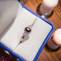 Competitive Price New Design Classic Love Ring Silver and Gold Natural Sapphire with Rose Gold Plating Oval Cut Diamond