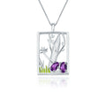 Abiding Life Tree Pendant Necklace 925 Silver Pendant Chain Stone Silver Natural Gemstone Personalized Statement Jewelry