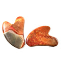 HY Natural Face Life Acupuncture Massage Heart Gua Sha Crystal Mookaite jasper Scraper Board