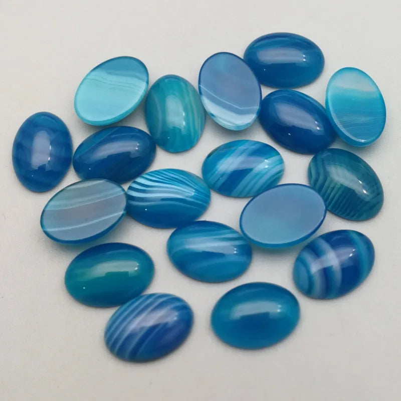 Huiying Hot Sale Oval Stone Natural Gemstone for Precious Jewelry Setting 13*18Mm Agate Cabochon Crafts