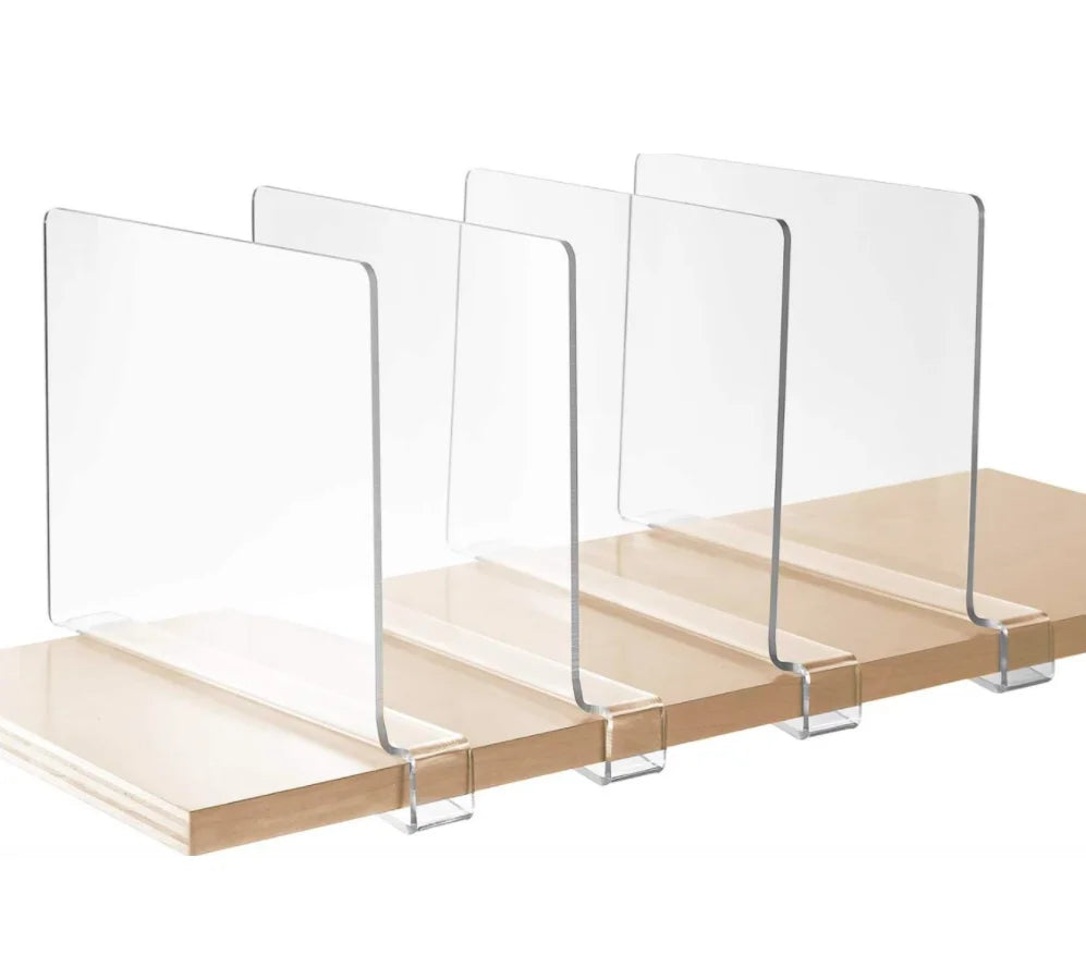 Store and Supermarket Acrylic Shelf Divider Factory Wholesale Clear Shelf Dividers Acrylic Warehouse PS Clothing Partition Board