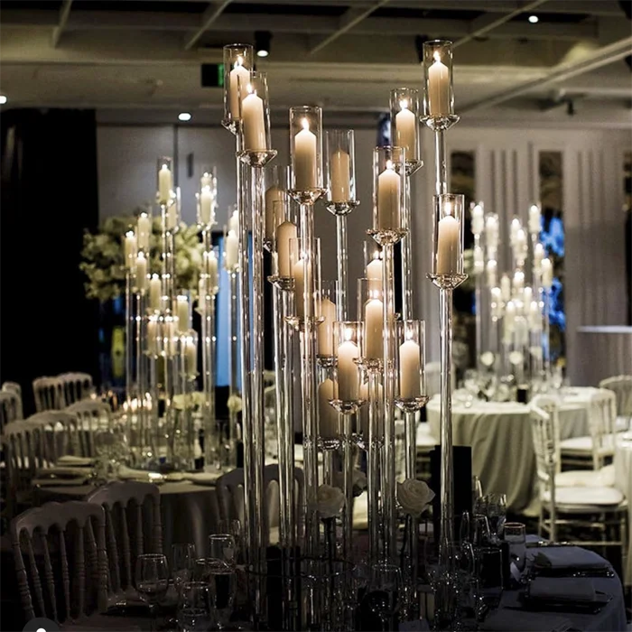 ZT- 388 18 Arms Wedding Crystal Candelabra for Table Centerpiece Supplies