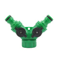 Plastic 3/4 Inch Y Quick Connector 2 Way Garden Hose Splitters With Valve Faucet Adapter