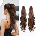Dark Chocolate Brown 135g 18inch Claw Horsetail Wig Long Wavy Curly Hair Extension Jaw Clip Hairpiece Synthetic Pony Tail
