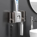 Two-Cup Wall Toothbrush Holder Automatic Toothpaste Dispenser for Bathroom Accessories Luxury Set