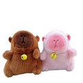 Bell Chain Capybara Doll Charm Plush Keychain Cute Stuffed Animal Toy Fluffty Backpack Pendant Key Chain Keyring Accessories