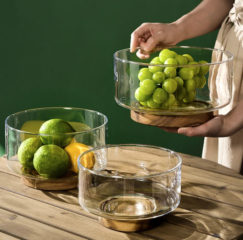 Eco-Friendly Glass Fruit Plate Wholesale Home Simple Fashion Fruit Snacks Nuts Light Luxury Graduation Hotels