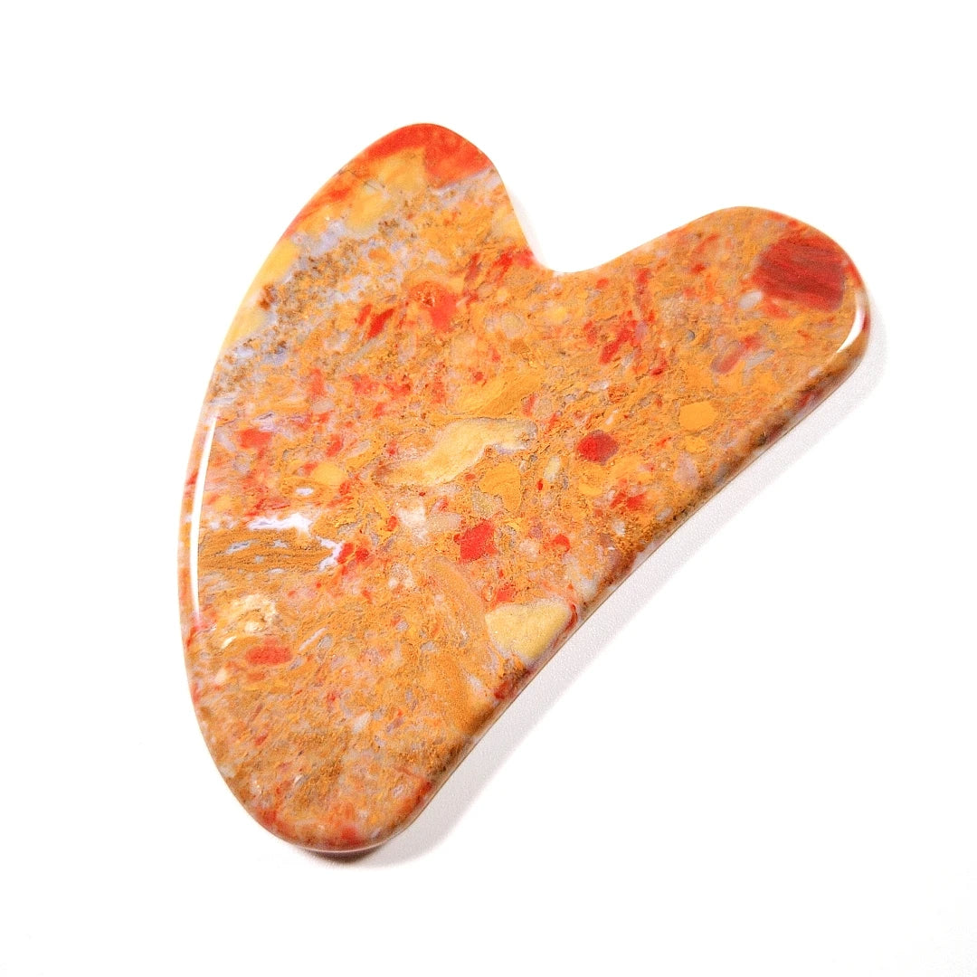 Crafts 2026 In stock Private Label Customized Mookaite Jasper Guasha Body Scraping for face silim