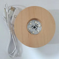 Minimalist 3D LED Night Light with USB Recharge Popular Small Size Wood Lamp Base for Living Room Middle Size