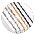 2.5 to 6mm 20 to 31 Inches Titanium Steel Silver Gold Plated Chain Necklace 314lL Stainless Steel Round Box Chain Necklaces