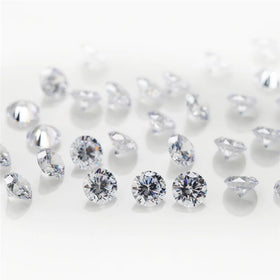 Factory Price Synthetic Round Cubic Zircon Gemstone 5A Machine Cut 0.7mm-3mm White Colors Loose CZ Stone Cubic Zirconia