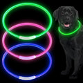 USB Rechargeable Dog Collar Light - Adjustable Safety Light for Night Walking Pet Collar with Light for Small Dogs
