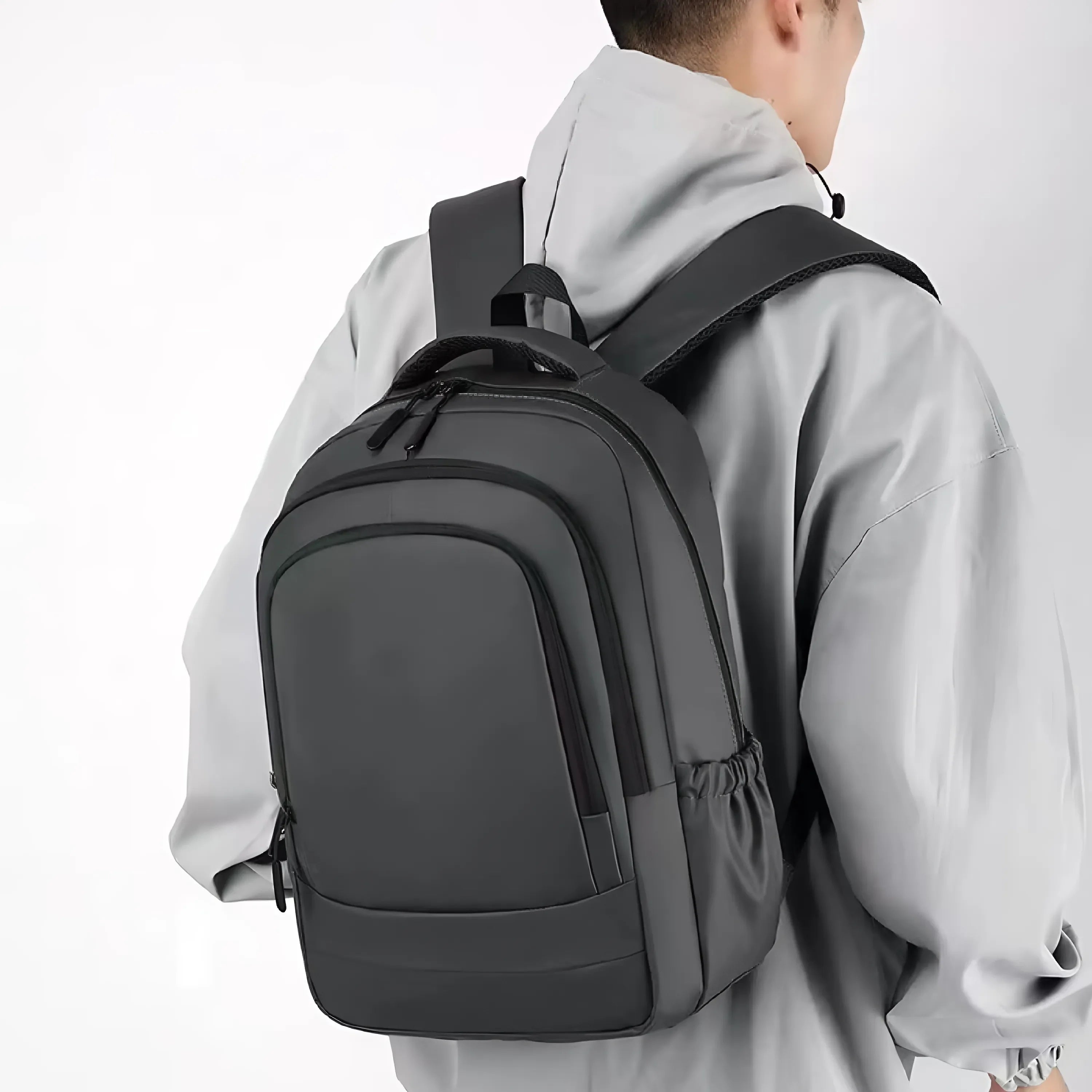 Men's Laptop Leather Backpack Leisure Travel Day Backpack Hiking Travel Bag Camping Backpack