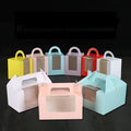 XJH Pink Cupcake Letter Holder Boxes Single Piece Cup Cake Box Muffin Cupcake Packaging Pastry Box With Window