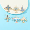 New Design New Dripping Oil Accessories Metal Lapel Pin Collar Badge Aircraft Brooch for Men