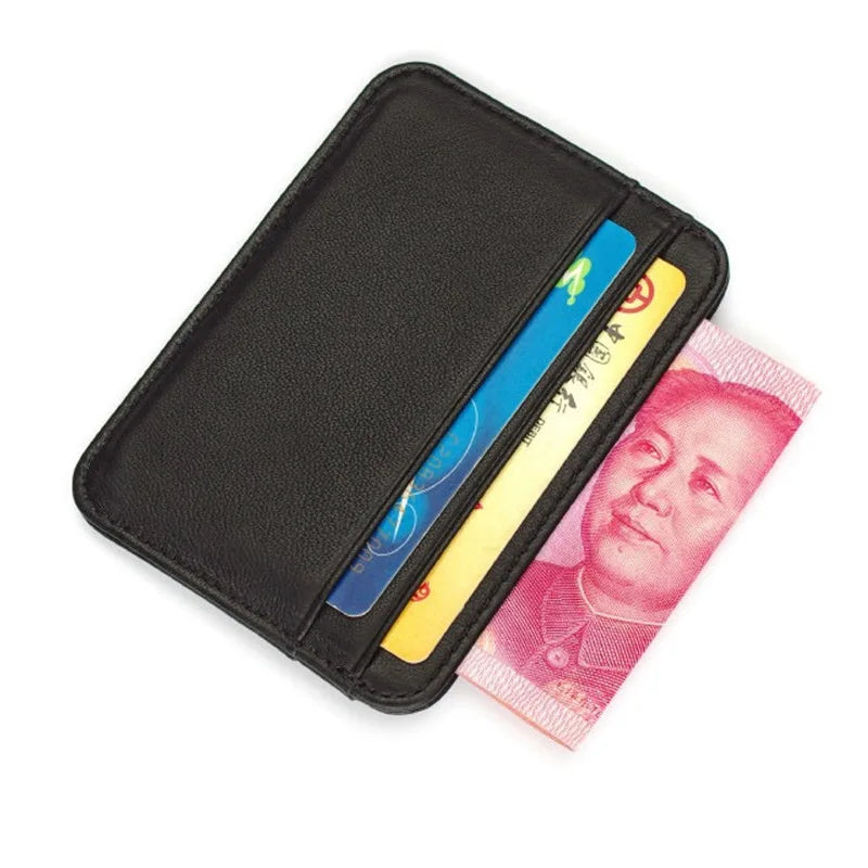 Factory Price Pu Leather ID Card Holder Bank Credit Card Box Multi Slot Slim Case Wallet Women Men Business Card Cover