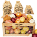 Potato and Onion Storage Bin Garlic Storage Handcrafted Farmhouse Kitchen Wooden Crate Box
