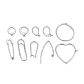 S925 Sterling Silver Classic DIY Handmade Gold-plated Stud Earrings with Ear Hooks & Clips Unisex Engagement Gift