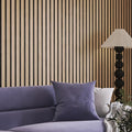 KASARO Modern Style 2400*600*21mm MDF Felt Pet Acoustic Panels Contemporary Damask Pattern Wall Panel for School Decor